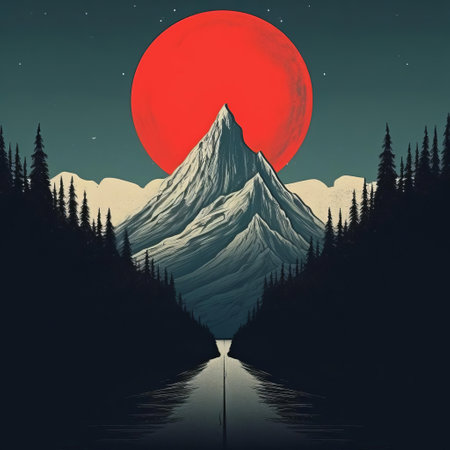 the retro poster, with its bold typography and vibrant colors, embodies the essence of modern-retro aesthetic, blending nostalgic charm with sleek minimalism, perfect for adding a touch of vintage flair to any room's decor, while exuding a sense of timeless sophistication and eclectic style. ai generatedの素材