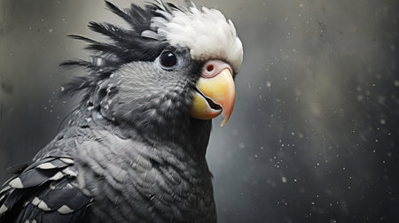 the dovekie, a small yet striking seabird, is majestically captured in this photo-realistic image, highlighting its soft grey and white feathers, distinctive black neck ring, and bright, inquisitive eyes, set against a serene arctic ocean backdrop, showcasing the allure of these charismatic birds in their natural habitat. ai generatedの素材