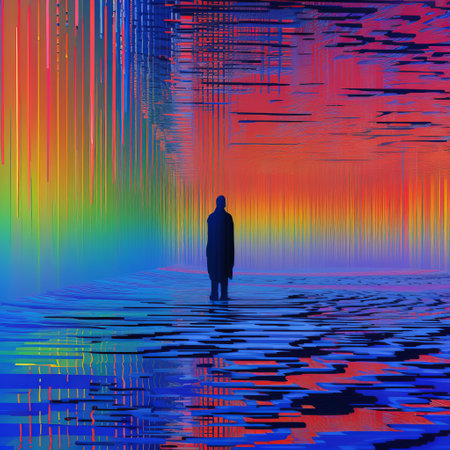 charlemagne, the king of the franks, stands triumphantly in a futuristic digital realm, surrounded by distorted pixels and glitch art, as the holy roman empire meets y2k aesthetics, blending medieval grandeur with dystopian futurism, reimagining a pivotal moment in european history with a mesmerizing databending twist. ai generatedの素材