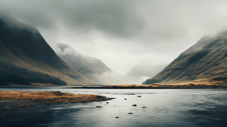 the tableland stretches across the horizon, exuding a serene and calming vibe, with lush greenery and majestic mountains rising in the distance, creating a breathtaking landscape perfect for relaxation and tranquility, evoking feelings of peace and harmony in nature lovers and photography enthusiasts alike. ai generatedの素材