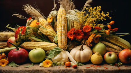 the harvest junction, where fresh green fields meet blooming wildflowers, vibrant colorful crops, and white blossoms, creating a breathtakingly beautiful landscape, captured in stunning high-resolution by a professional photographer, available for free download on unsplash. ai generatedの素材