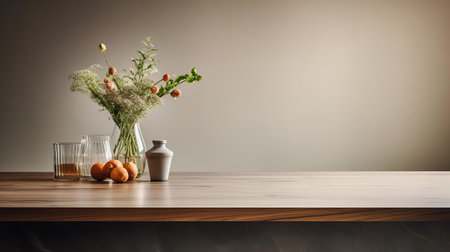 this sleek kitchen island features a minimalist table as its centerpiece, surrounded by ample counter space and modern appliances, perfectly capturing the essence of a modern kitchen design, emphasizing functionality and simplicity, ideal for cooking and socializing. ai generatedの素材