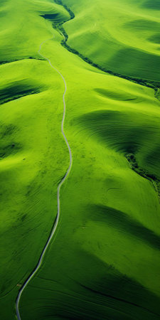 the serene lowland landscape stretches out in an endless, undulating expanse, dotted with vibrant wild flowers and tall swaying grasslands, evoking a sense of tranquility and peacefulness, captured in stunning 8k resolution with a still life photography style, perfect for nature lovers and relaxation enthusiasts. ai generatedの素材