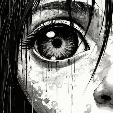 the kraken, a monstrous sea creature, emerges from the darkness in this striking black and white drawing, showcasing the artist's mastery of action-packed scenes, blink-and-you-miss-it detail, and exaggerated expressions, blending the gritty horror of western comics with the intricate style of japanese sosaku hanga and realistic hyper-detail. ai generatedの素材