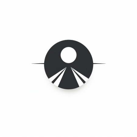 the black logo features an open infinity symbol, designed in a minimalist style reminiscent of monochromatic landscapes. the use of a fish-eye lens adds a unique perspective, while the minimalistic figurative elements evoke a sense of engineering, construction, and design. the logo's realistic portrayal of light and shadow, along with its birds-eye-view composition, creates a visually striking illustration. ai generatedの素材
