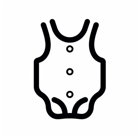 a black line style baby cloth sign is showcased on a white background. the design features soft and rounded forms, exuding elegance. with elements of wetcore, body art, and iconographic motifs, the precisionist style of this monochromatic graphic design is truly captivating. ai generatedの素材