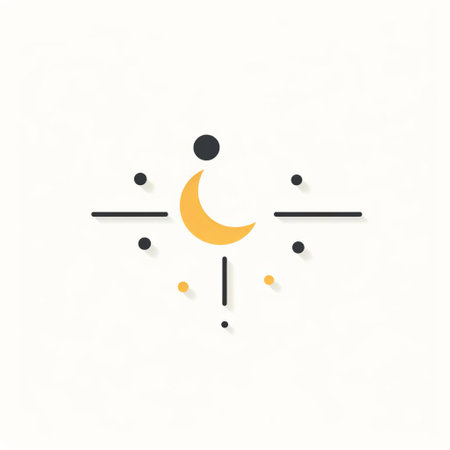 a roundout sphere in moon orbit with circles logo, featuring minimalist figures in a light yellow color. the design showcases a whimsical character with elements of religious iconography. silhouette lighting adds depth to the artwork. created by ahmed morsi, an abstract minimalism appreciator. ai generatedの素材