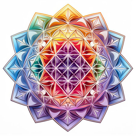 the truncated pyramid, a mesmerizing geometric shape, takes center stage in this intricate mandala coloring page, surrounded by simple yet elegant patterns that exude central symmetry and homogeneity, inviting artists to unleash their creativity within the ample white space, perfect for relaxation and mindfulness exercises. ai generatedの素材