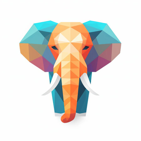 the elephant, a majestic creature, is elegantly depicted in this stunning icon, set against a crisp white background, showcasing a beautiful blend of simplicity and sophistication, perfect for modern designs, logos, and branding projects, evoking feelings of strength, wisdom, and serenity. ai generatedの素材