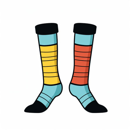 stockings, a fashion staple, are beautifully showcased in this minimalist graphic design, featuring a simple yet colorful vector contour illustration isolated on a crisp white background, perfect for fashion, beauty, and lifestyle designs. ai generatedの素材