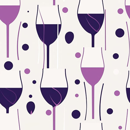 the luxurious violet champagne-inspired endless pattern features a modern minimalist design, perfect for backgrounds, wallpapers, and textures, evoking sophistication and elegance, ideal for luxury brands, weddings, and special occasions, with its subtle shimmer and soft, pastel hues. ai generatedの素材