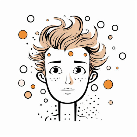 david, a whimsical dot-style illustration, crafted with fine liner and black lines on a pristine white background, pops with soft, circular hues, and a curious question mark, evoking a sense of playful inquiry, perfect for art enthusiasts and design lovers of minimalist charm. ai generatedの素材