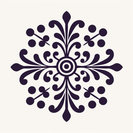 this stunning lilac illustration showcases a mesmerizing blend of slavic folk art and art nouveau inspirations, featuring extremely simple and graphic 2d design elements, comprising only straight lines and strategically placed black filled areas, set against a crisp white background, exuding symmetry and elegance. ai generatedの素材