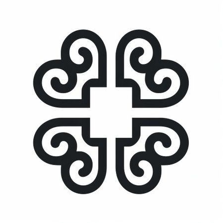 the icon, set against a pristine white background, showcases a mesmerizing pattern that exudes minimalistic elegance, perfect for modern designs, digital products, and sleek interfaces, evoking a sense of sophistication and refinement in graphic design, ui, and branding projects. ai generatedの素材