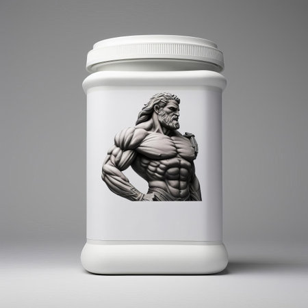 roman warrior-inspired product packaging design features a muscular physique in a simple, iconic logo style, crafted using traditional linocut technique, showcasing a striking solid black design on a clean white background, exuding a minimalist aesthetic perfect for luxury brands and premium products. ai generatedの素材