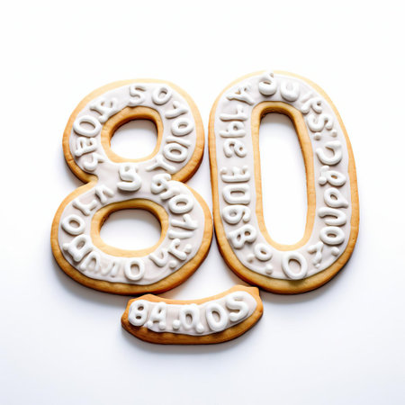 cookies, specifically 364 of them, are artfully arranged on a pristine white background, showcasing their golden brown color and enticing texture, perfect for a sweet treat or dessert display, highlighting the beauty of baked goods and culinary art. ai generatedの素材