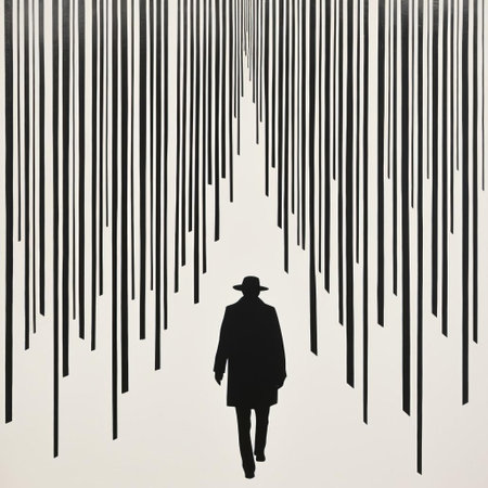 grainy black and white stencil of minimalist on 70s geometrical shapes. shigeo fukuda-inspired style merges with a risography print for a captivating visual experience. ai generatedの素材