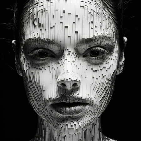 the bristly crowned starling, a non-migratory bird species native to africa, is showcased in this unique image, featuring bold, black, and white bristly feathers, amidst a backdrop of distorted, bad photocopy lines, creating a striking visual contrast, perfect for nature and wildlife enthusiasts. ai generatedの素材