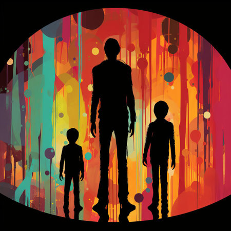 three silhouettes of alex, crafted in a cartoonish abstract style, stand side by side, evoking a sense of digital expressionism and figurative sculpture. the vibrant, bright colors and smooth lines reminiscent of vector art, pay homage to the creative commons attribution, and mommy's on-the-phonecore aesthetic, with a rivolous and ultrafine attention to detail. ai generatedの素材