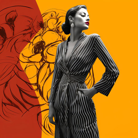 the woman, elegantly posed in a flowing gown, is beautifully captured in this stunning digital drawing, inspired by the iconic style of cecil beaton and reminiscent of henri matisse's expressive lines, created using a wacom tablet and fine-tip pen, boasting 32k super-resolution and uhd quality. ai generatedの素材