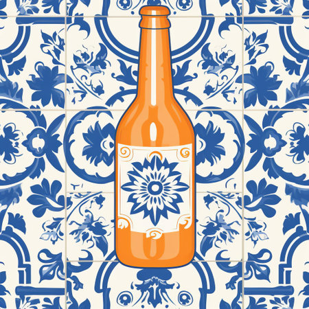 "discover a fresh take on traditional english pale ale with our unique tile pattern. featuring intricate hop designs and barley accents, this pattern embodies the essence of classic ale brewing. ideal for home decor or brewery interiors, our english pale ale tile pattern is a must-have for beer enthusiasts and designers alike.", ai generatedの素材