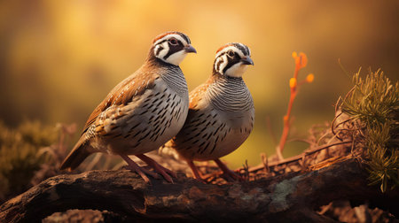 the quail, with its intricately patterned feathers and delicate features, is beautifully captured in this stunning photo realistic image, showcasing the bird's subtle brown and grey hues, while highlighting its unique topknot and gentle gaze, perfect for nature enthusiasts and birdwatching aficionados. ai generatedの素材