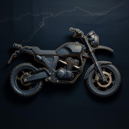 this vintage-style motorcycle map, set against a dark-blue textured paper background, showcases a minimalist design that perfectly blends functionality with aesthetics, ideal for motorcycle enthusiasts and adventure-seekers looking for a unique navigation tool. ai generatedの素材