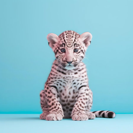 the majestic jaguar, surrounded by subtle shadows, takes center stage in this stunning example of minimalist photography, showcasing the beauty of japanese minimalism, captured in breathtaking 32k resolution, highlighting the intricate details of this adorable creature's fur and whiskers. ai generatedの素材