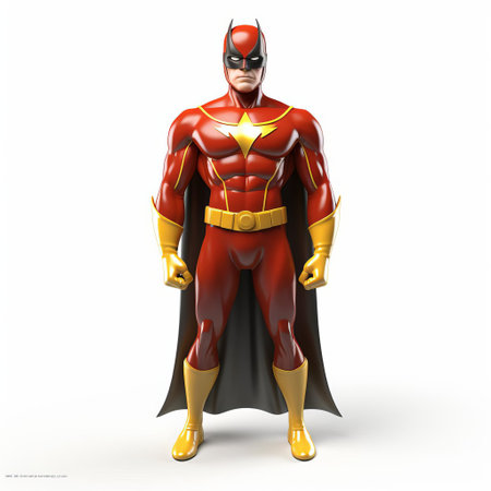 the dullahan, a mystical celtic mythological figure, is reimagined as a powerful superhero, standing tall in a dramatic full-body pose, isolated on a crisp white background, showcasing its eerie yet fascinating presence, blending ancient folklore with modern superhero flair, perfect for fantasy and comic book enthusiasts. ai generatedの素材