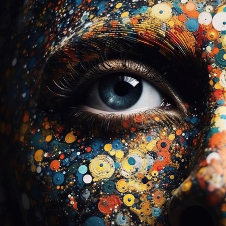 the abstract pointillism artwork bursts with cinematic flair, showcasing intricate details reminiscent of unsplash and national geographic's iconic styles, set against a pristine white background, boasting an ultra-high definition of 16k, masterfully crafted with the aid of innovative a.i. technology to elevate its visual grandeur. ai generatedの素材