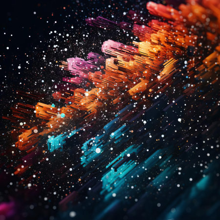 the abstract pointillism artwork, infused with a cinematic essence, bursts with intricate details, reminiscent of unsplash and national geographic's iconic styles, set against a pristine white background, boasting an ultra-high definition of 16k, elevated by the innovative application of a.i. technology to amplify its visual grandeur. ai generatedの素材