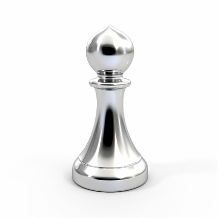 the 3d pawn chess figure stands proudly on a pristine white isolated background, its intricately designed details and textures showcased in stunning clarity, perfect for chess enthusiasts, graphic designers, and gamers seeking high-quality visual elements for their projects. ai generatedの素材