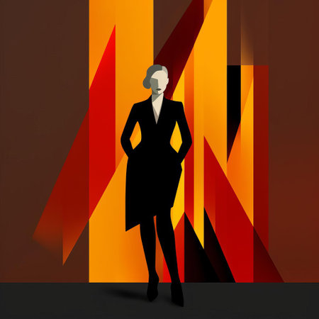 woman stands alone, engulfed in flames, evoking adele's iconic style, as meticulous details and thick textures merge in a striking bauhaus-inspired portrait, exuding a sense of intensity and mystery, perfect for fans of moody, avant-garde photography. ai generatedの素材