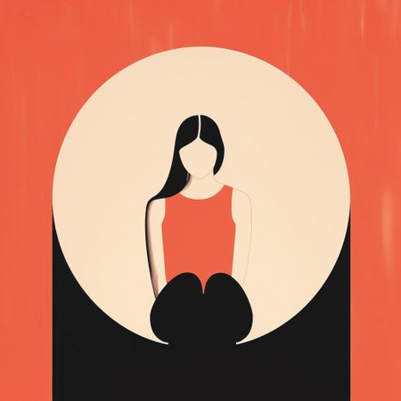 woman stands out in this stunning minimal screenprint illustration, featuring a beautiful female figure in a bold and vibrant risograph print, perfect for art enthusiasts and collectors of contemporary graphic design and printmaking. ai generatedの素材