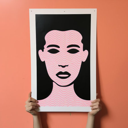 the minimalist screenprint illustration of a male figure, rendered in a bold and vibrant risograph print, showcases a striking blend of simplicity and visual impact, perfect for art enthusiasts and fans of contemporary graphic design and printmaking techniques. ai generatedの素材