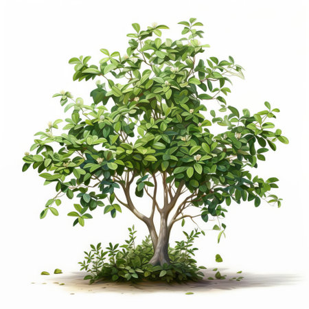 the jasmine plant, with its delicate white petals and sweet fragrance, is beautifully showcased in this stunning photograph, featuring a single, full-bloomed flower against a crisp white background, highlighting its intricate details and section view, perfect for botanical enthusiasts and nature lovers. ai generatedの素材