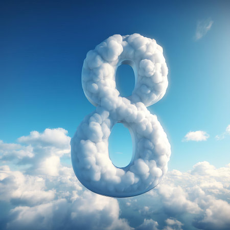 the clouds, majestically suspended in the vibrant blue sky, form a mesmerizing eight-figure shape, evoking a sense of serenity and wonder, as if nature's own masterpiece, captured in stunning 4k resolution with octane rendering, perfect for wallpapers and backgrounds. ai generatedの素材
