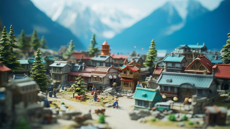 the karakachan, a majestic bulgarian livestock guardian dog, is beautifully rendered in a smooth rubber material, evoking the whimsical style of studio ghibli, set against a bright baby cyan background, with a tilt shift photography effect and ambient occlusion adding depth and dimension to this captivating scene. ai generatedの素材