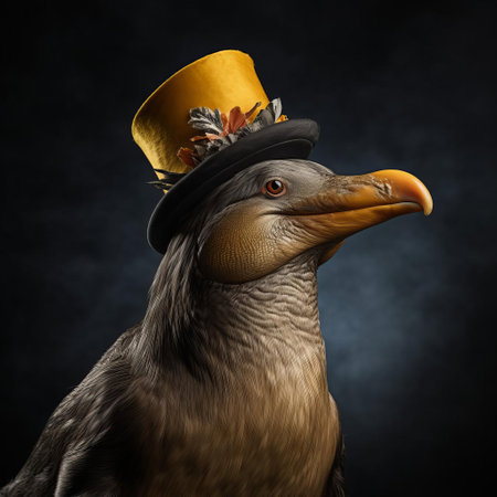 the platypus, one of australia's most unique and fascinating creatures, poses elegantly in a studio shot, its duck-billed snout and webbed feet standing out against a clean, isolated background, showcasing its remarkable features and vibrant brown fur in stunning detail. ai generatedの素材
