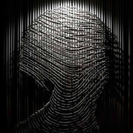 the medieval art silhouette profile, crafted in the style of string art, emerges from a striking junction of light and shadow, its pure white and black hues evoking a sense of mystique, transporting viewers to a bygone era of grandeur and elegance, perfect for art enthusiasts and history buffs alike. ai generatedの素材