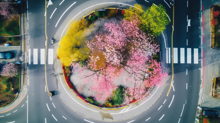 the junction of fresh green hillsides bursts with vibrant blooming flowers, showcasing a kaleidoscope of colorful hues, from soft whites to bold tones, in this stunning professional photograph, perfectly capturing the beauty of nature, available for free download on unsplash. ai generatedの素材