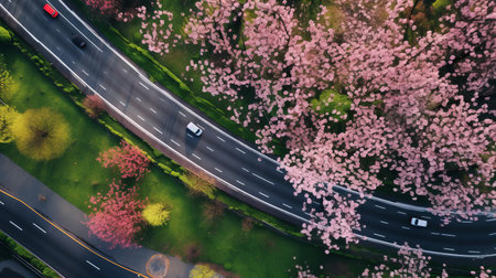 may blossoms majestically in this breathtaking photograph, capturing the junction of fresh greenery, vibrant blooms, and delicate white petals, as the month awakens in all its colorful glory, showcasing the beauty of nature through professional photography, available on unsplash. ai generatedの素材