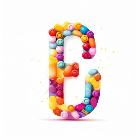 the whimsical letter 2, crafted from an assortment of colorful pills, pops against a pristine white background, showcasing the intricate details of each pill's unique shape and vibrant hue, evoking a sense of playfulness and creativity in typography and pharmaceutical-inspired art. ai generatedの素材