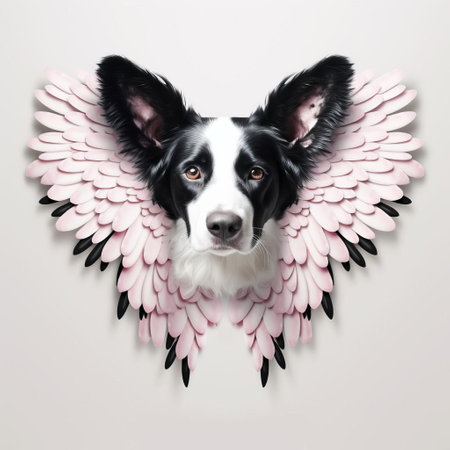 the dogface, a mesmerizing butterfly species, is beautifully captured against a pristine white backdrop, showcasing its striking pale pink and black wings, a stunning example of natural beauty and intricate wing patterns, perfect for nature enthusiasts and butterfly collectors. ai generatedの素材