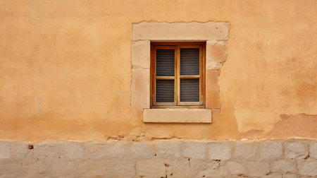 the french architecture wall, adorned with ornate baroque details, stands as a testament to the country's rich cultural heritage, its rough texture and simple minimalism evoking the styles of renowned photographers franco fontana and edward hopper, while its elegant window adds a touch of spanish flair. ai generatedの素材