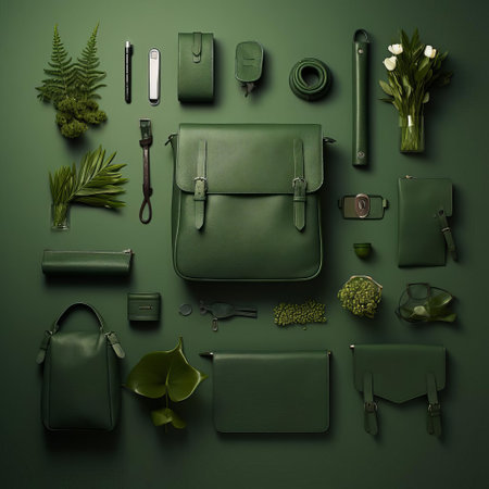 the hunter green background, featuring subtle tone variations, creates a calming and natural ambiance, perfect for product photography, branding, and design projects, evoking feelings of serenity and harmony, while its monochromatic scheme adds a touch of sophistication and elegance. ai generatedの素材