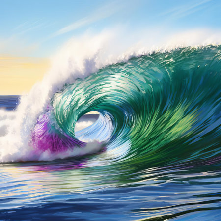 this psychedelic drawing, reminiscent of storm thorgerson's iconic album covers, features bold graphic lines and vibrant colors, blending dark gold and maroon hues with a wandering eye effect, evoking the surrealism of quantum wavetracing, as seen in george condo's psychedelic waves artwork. ai generatedの素材