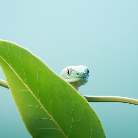 this viper, a stunning specimen of reptilian beauty, is captured in a serene and intimate setting, exemplifying the principles of japanese minimalism, where simplicity and subtlety reign supreme, in a breathtaking 32k high-resolution photograph that invites the viewer to contemplate the essence of nature. ai generatedの素材