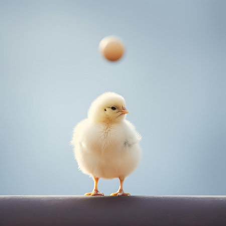 this adorable hen, captured in stunning 32k resolution, embodies the essence of japanese minimalism in photography, showcasing the beauty of simplicity and subtlety, with a focus on clean lines, neutral tones, and an uncluttered composition that highlights the subject's natural charm. ai generatedの素材