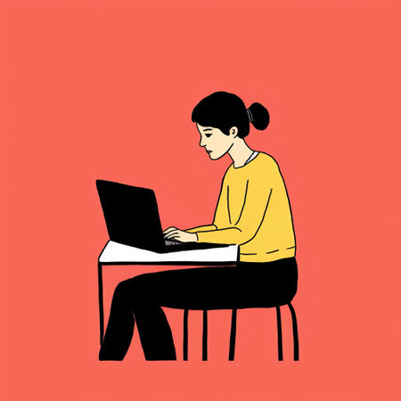 the vibrant woman in this dell illustration by jean jullien embodies the essence of fauvism art style, characterized by bold brushstrokes, vivid colors, and an energetic aura, evoking a sense of freedom and spontaneity, reminiscent of early 20th-century avant-garde art movements. ai generatedの素材